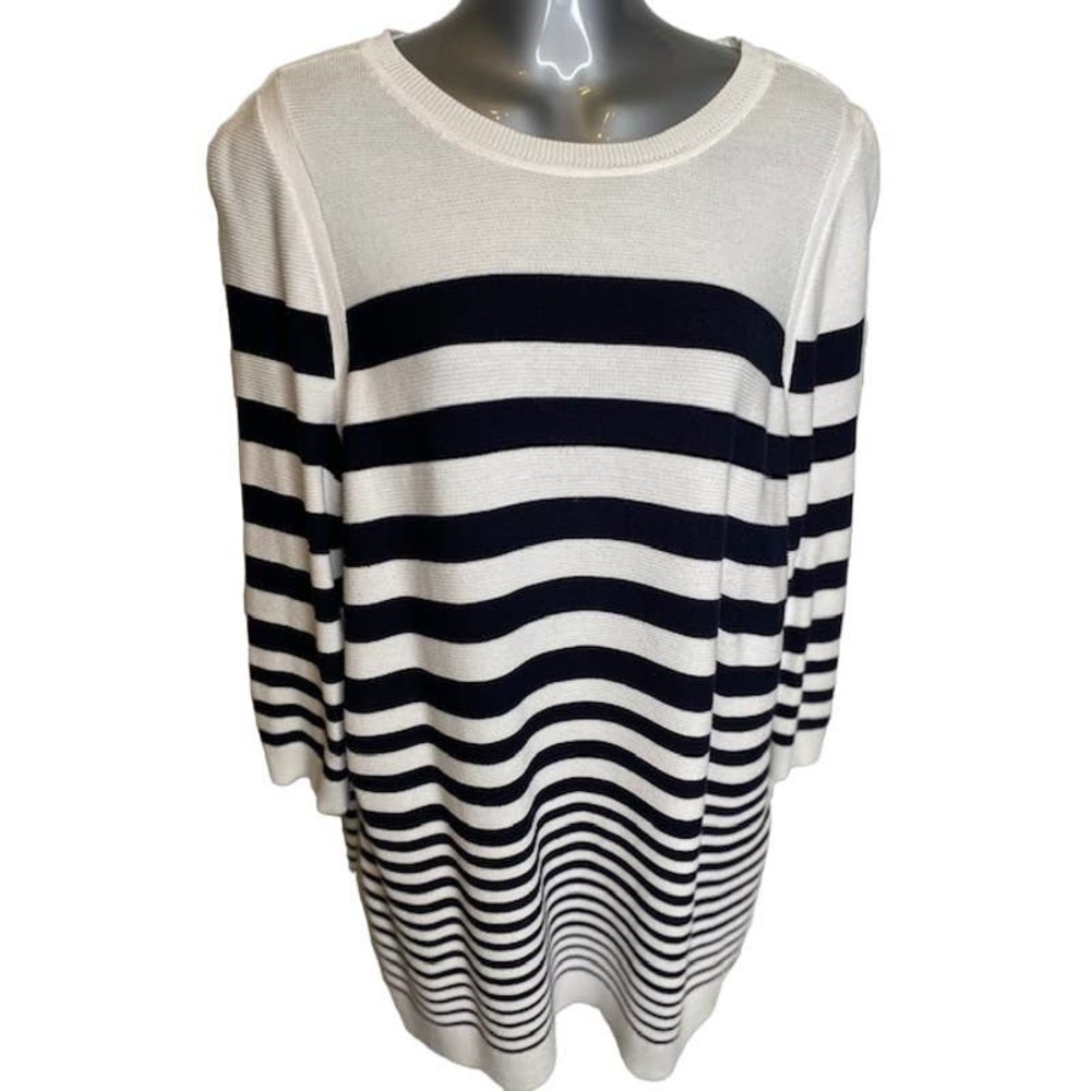 Talbots Womens Petite Cotton Blend Sweater 1X Side Slids